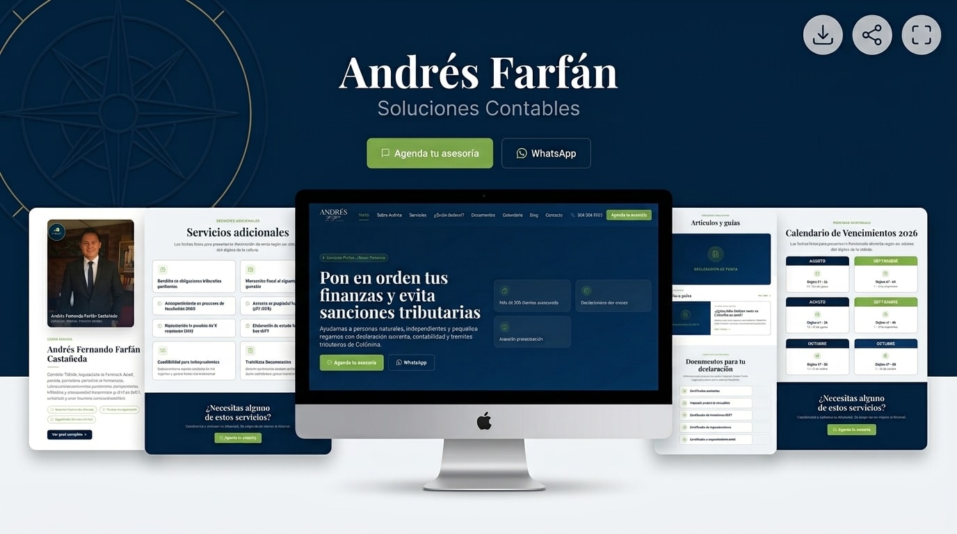 Soluciones Contables — plataforma de servicios contables en computador